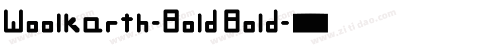 Woolkarth-Bold Bold字体转换